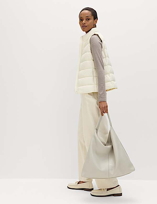 Feather & Down Packaway Funnel Neck Gilet - CZ