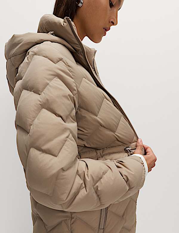 Feather & Down Zig Zag Quilted Jacket - KG