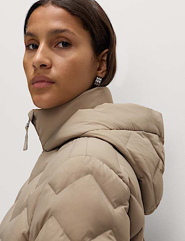 Feather & Down Zig Zag Quilted Jacket - KG