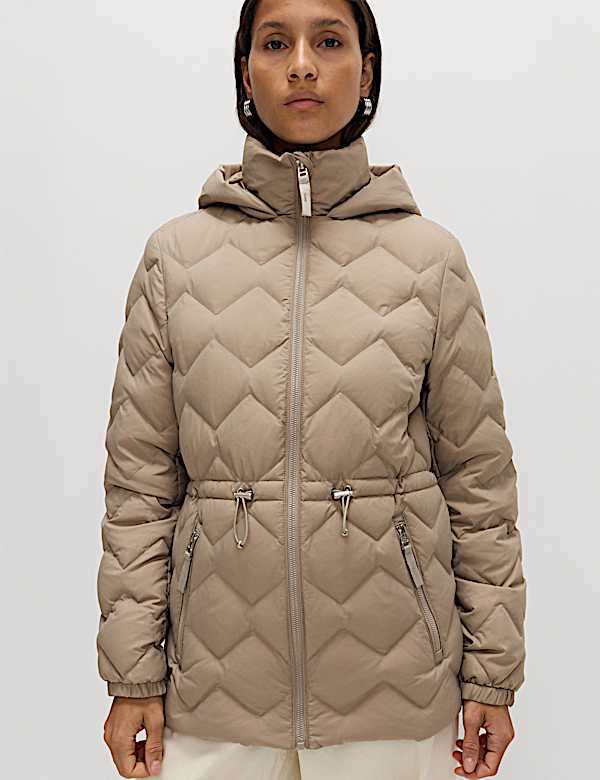 Feather & Down Zig Zag Quilted Jacket - KG