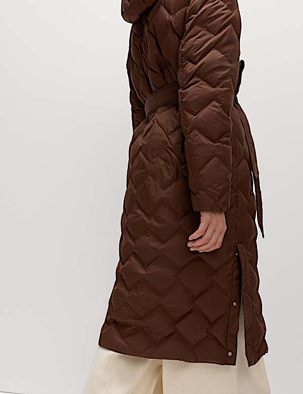Feather & Down Quilted Zig Zag Coat - UA