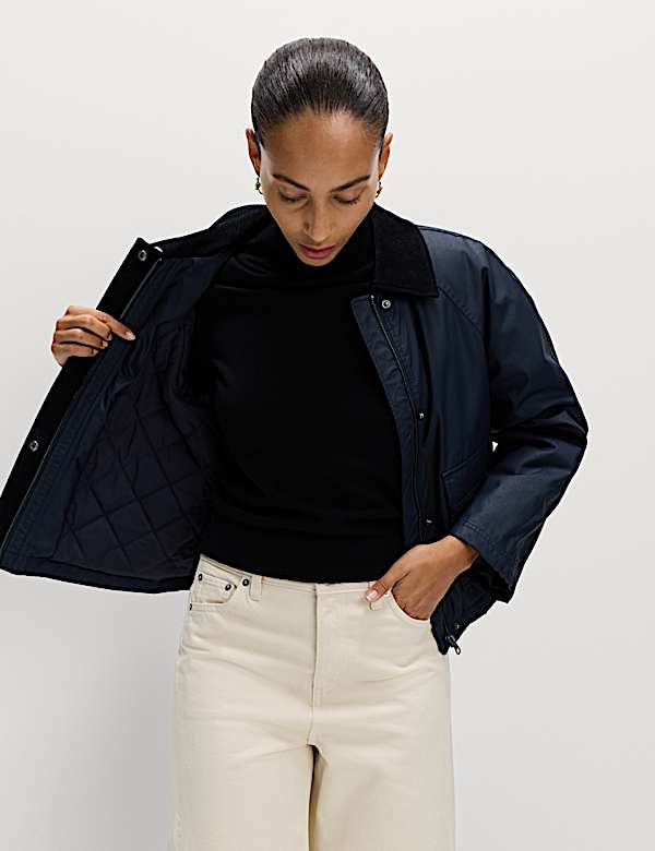Waxed Look Short Utility Jacket - LU