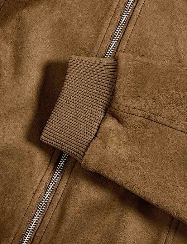 Suedette Lightweight Bomber Jacket