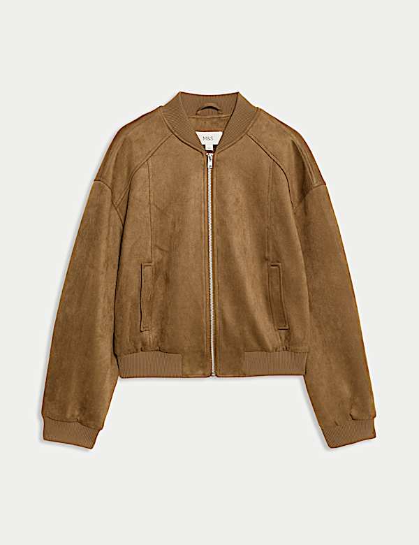 Suedette Lightweight Bomber Jacket - JE