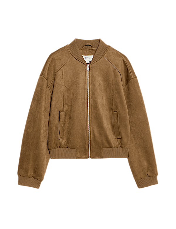 Suedette Lightweight Bomber Jacket