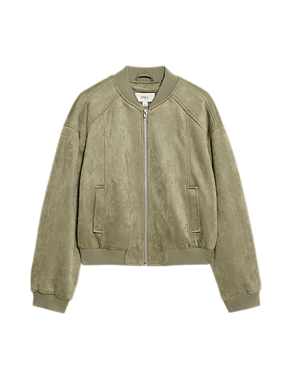 Suedette Lightweight Bomber Jacket
