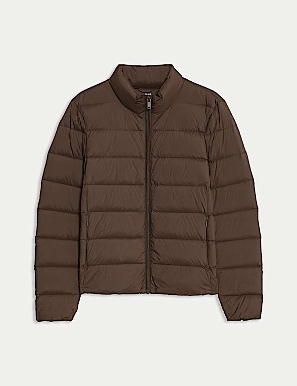 Pro&scaron;&iacute;van&aacute; sbaliteln&aacute; bunda s peř&iacute;m a prachov&yacute;m peř&iacute;m - CZ