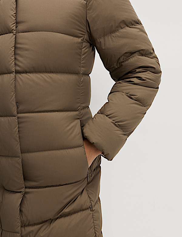 Mantel Isian Selimut Bertudung Bulu & Bulu Bagian Dalam Angsa - ID