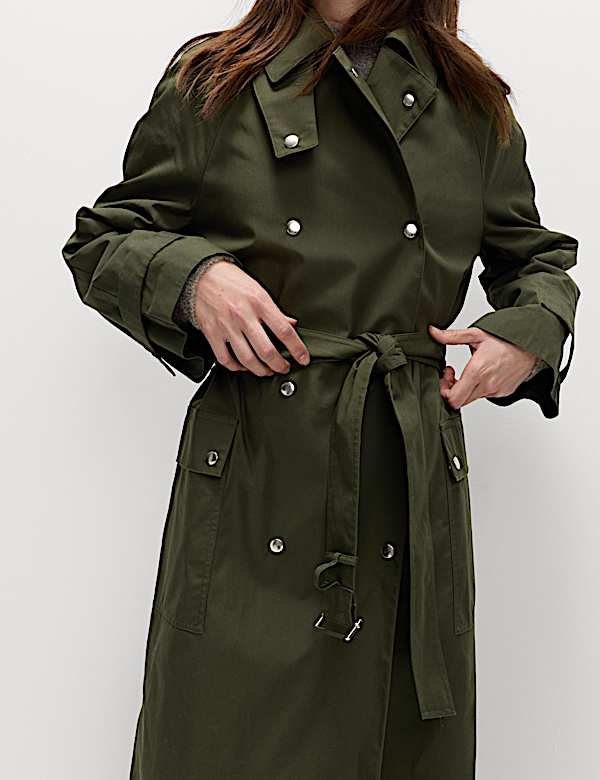 מעיל טרנץ' עם צווארון וכיסים בשילוב Stormwear™‎ - IL