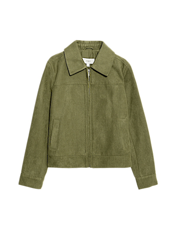 Suedette Harrington Jacket