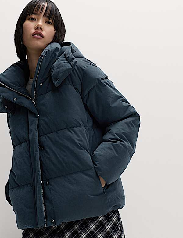 【レオ】C/N PEACH WASHER PUFFER Sサイズ Peached Thermowarmth™ Padded Puffer Jacket | NATURAL BEIGE