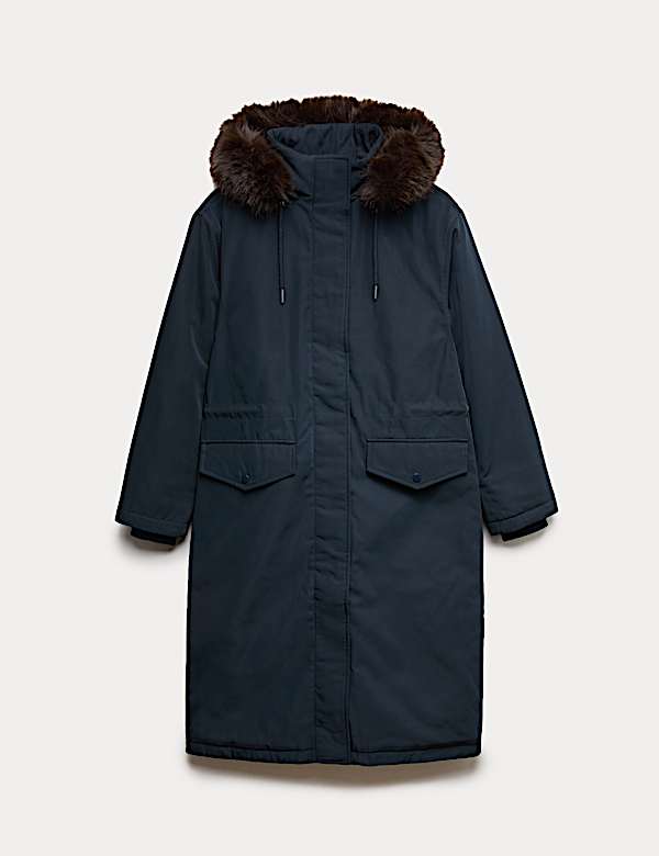 מעיל פארקה בגזרה ארוכה בשילוב Stormwear™‎ עם כיסים וקפוצ'ון - IL