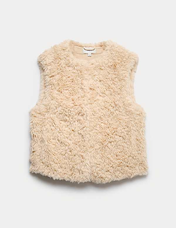Faux Fur Textured Gilet - SE