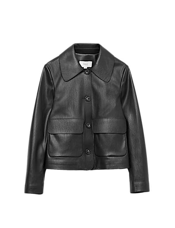Faux Leather Lightweight Jacket