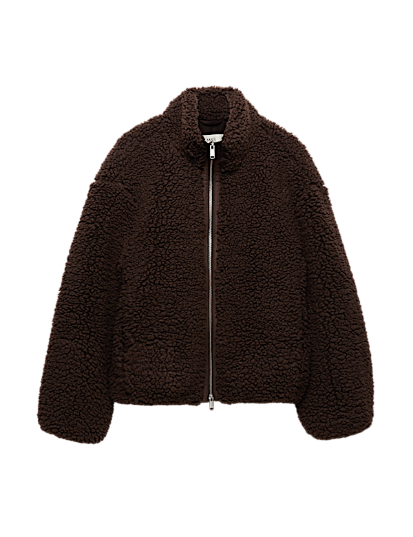 Borg Funnel Neck Jacket