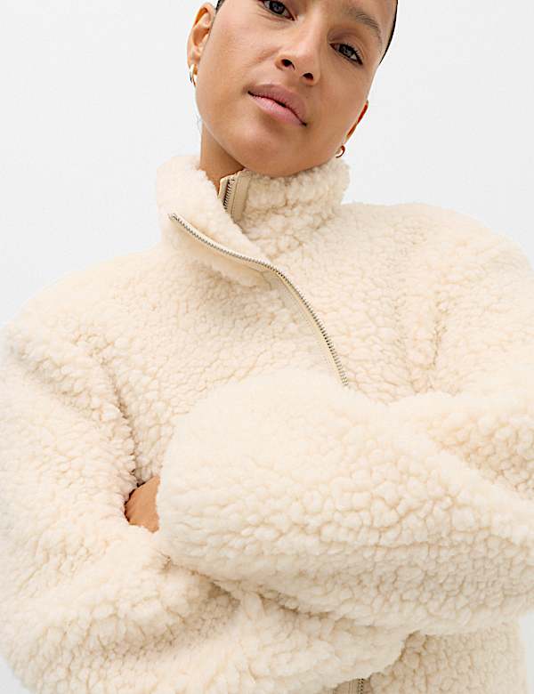Borg Funnel Neck Jacket