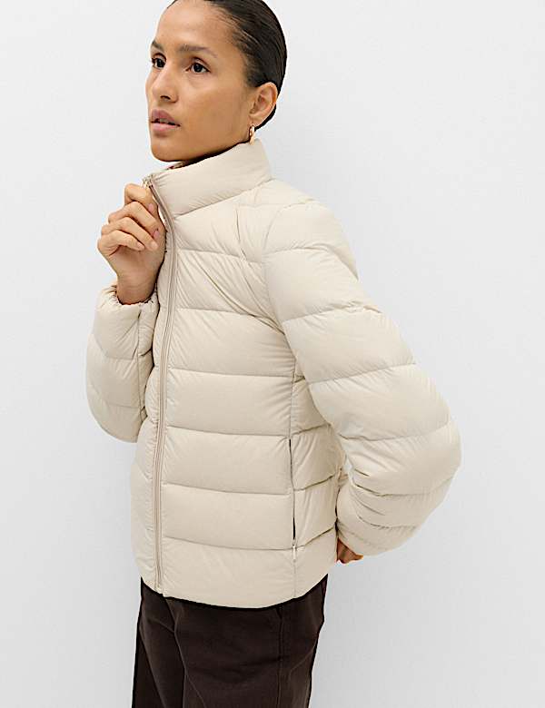 Feather & Down Padded Puffer Jacket