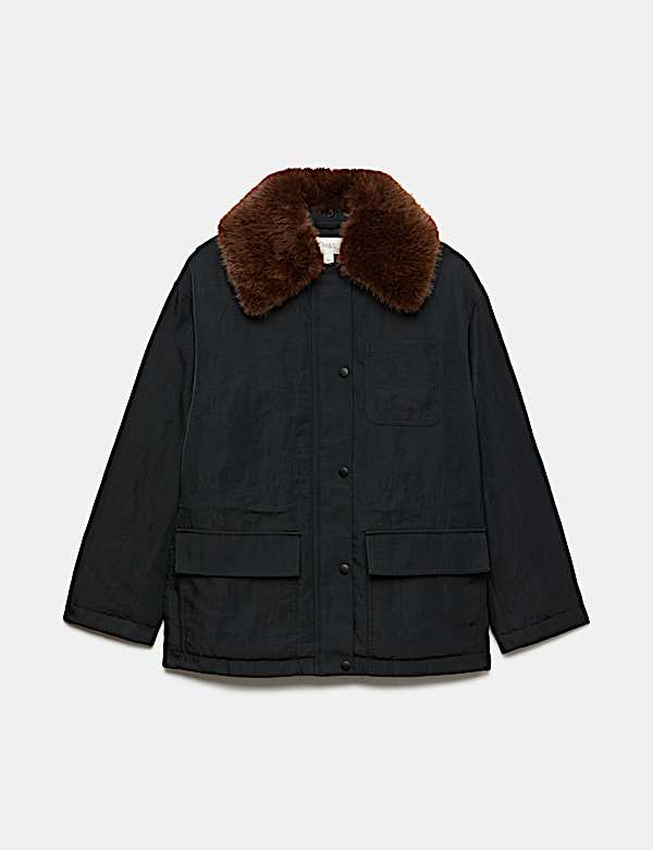Fur Trim Barn Jacket - CA