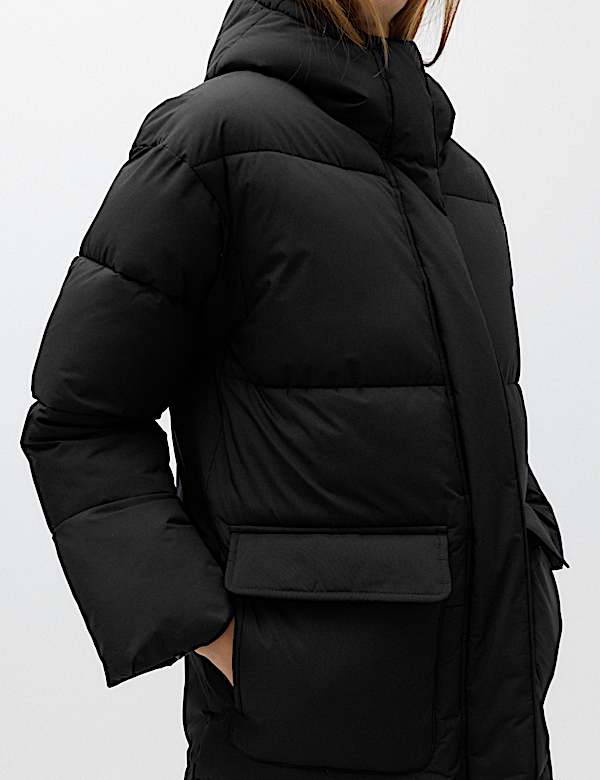 Thermowarmth Padded Hooded Longline Puffer Coat - JE