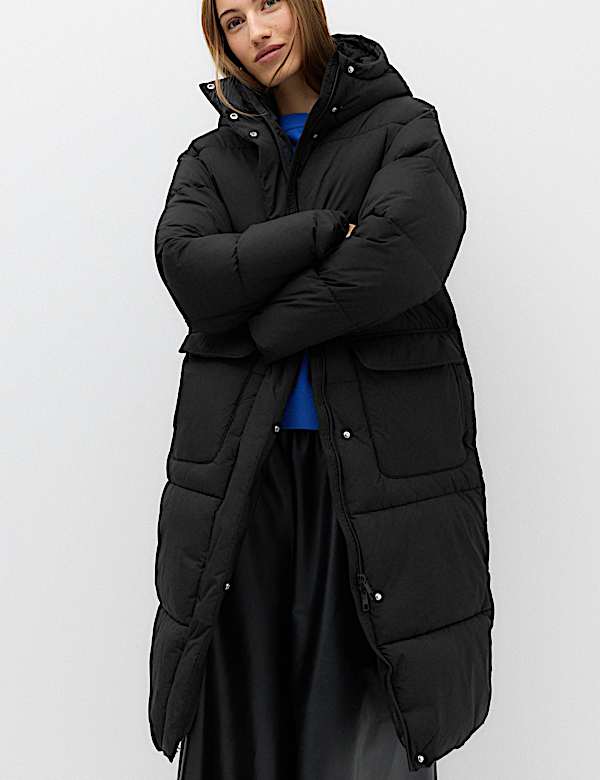 Thermowarmth Padded Hooded Longline Puffer Coat - JE