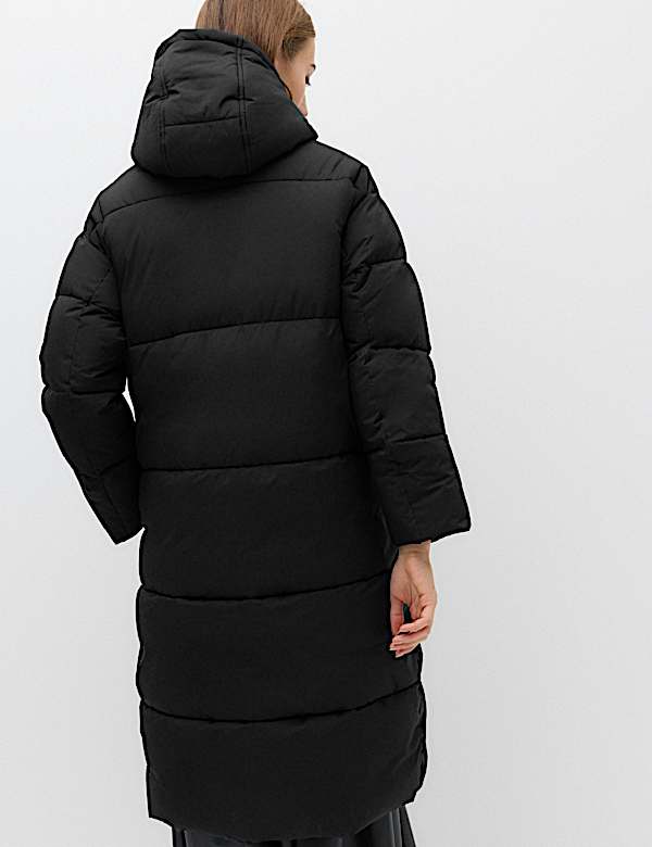 Thermowarmth Padded Hooded Longline Puffer Coat - JE