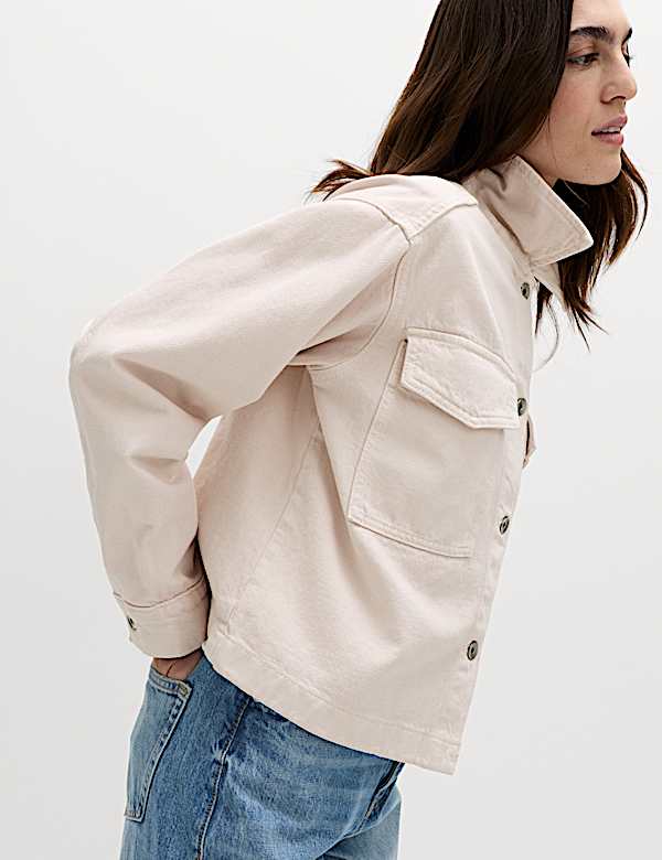 Pure Cotton Denim Shacket