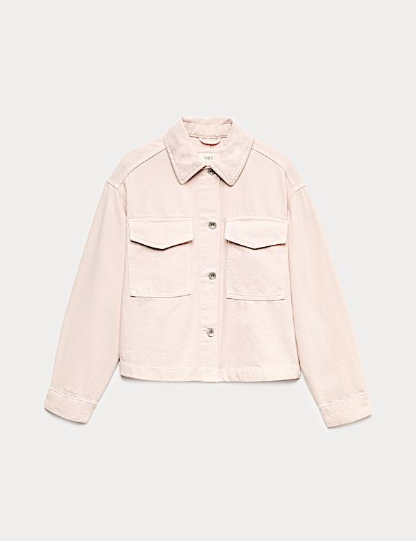 Pure Cotton Denim Shacket - BE