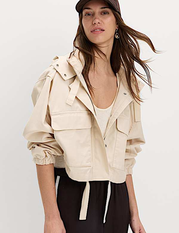 Pure Cotton Short Utility Jacket