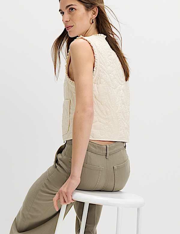 Pure Cotton Quilted Gilet - BE