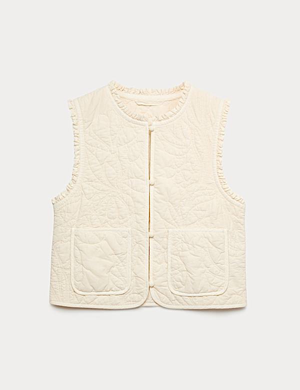 Pure Cotton Quilted Gilet - BE