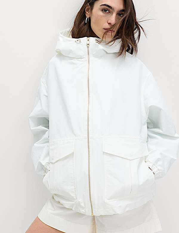 Stormwear™ Cotton Rich Hooded Parka Coat | IVORY | Coats | M&S DK