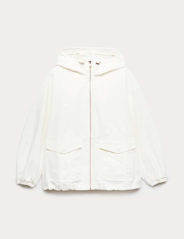 Mantel Parka Bertudung Bahan Katun Stormwear&trade; - ID