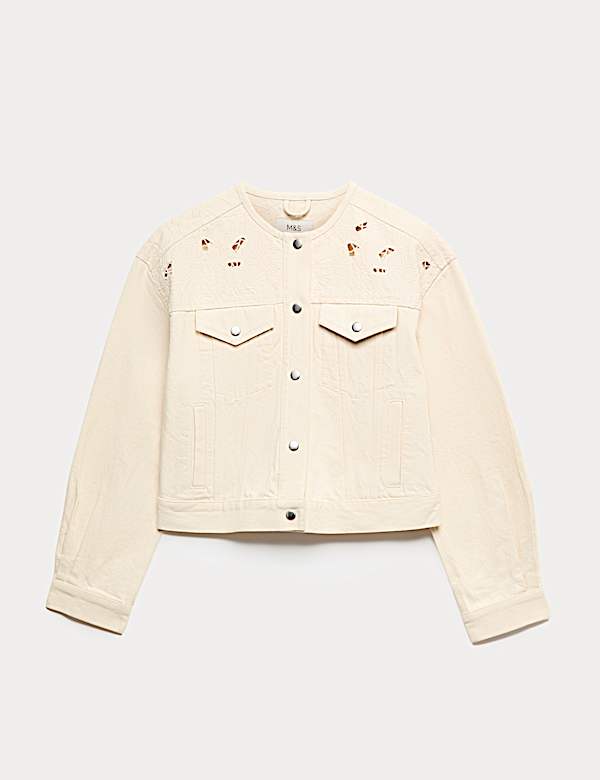 Cutwork Denim Trucker Jacket