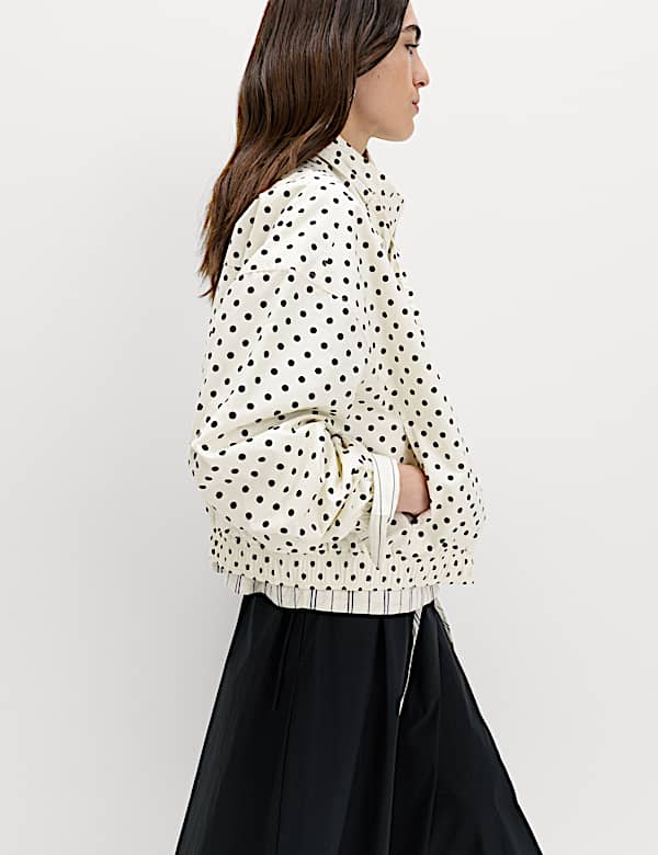 Cotton Rich Funnel Neck Bomber Jacket - FI