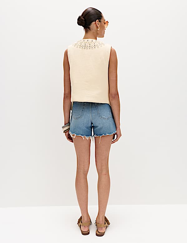 Pure Cotton Studded Gilet - KG