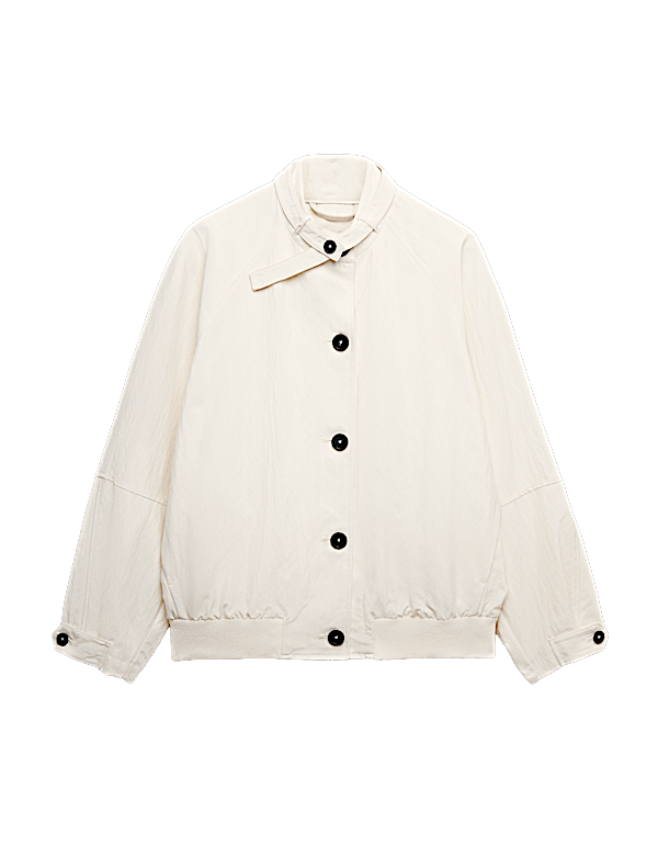 Washed Satin Look Bomber Jacket