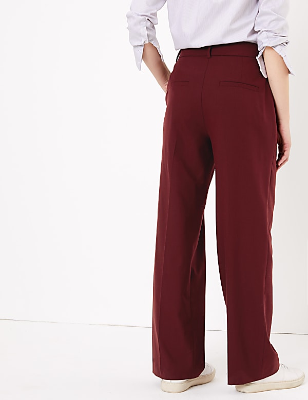 Straight Leg High Rise Trousers