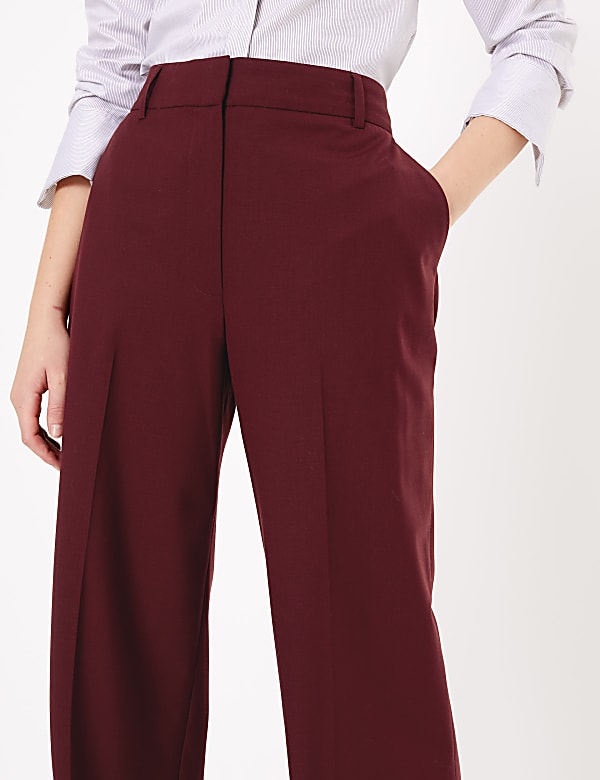 Straight Leg High Rise Trousers