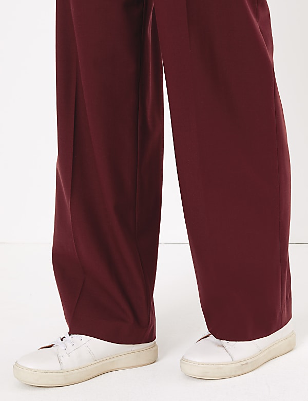 Straight Leg High Rise Trousers