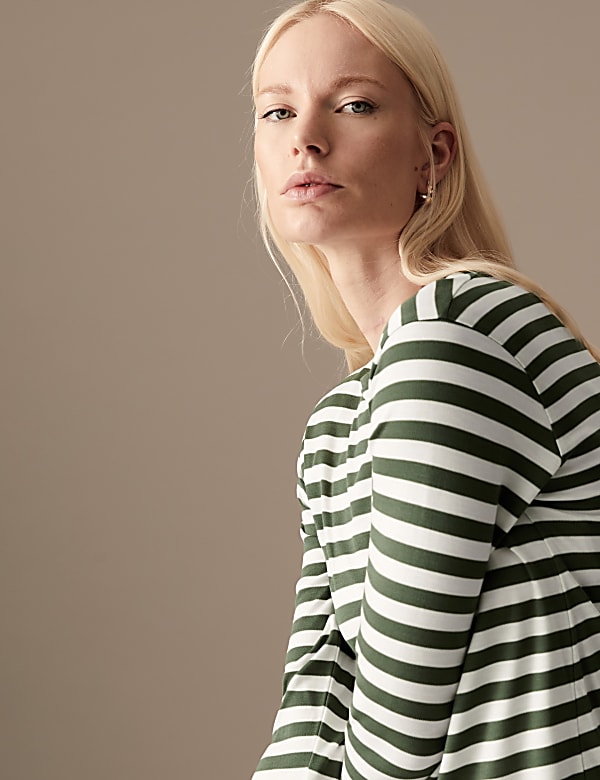 Striped Round Neck Top