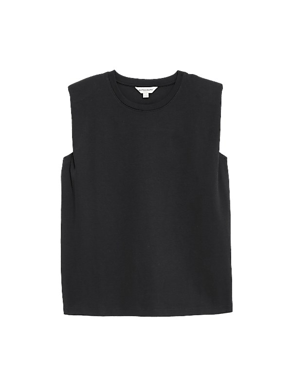 Cotton Rich Round Neck Vest Top