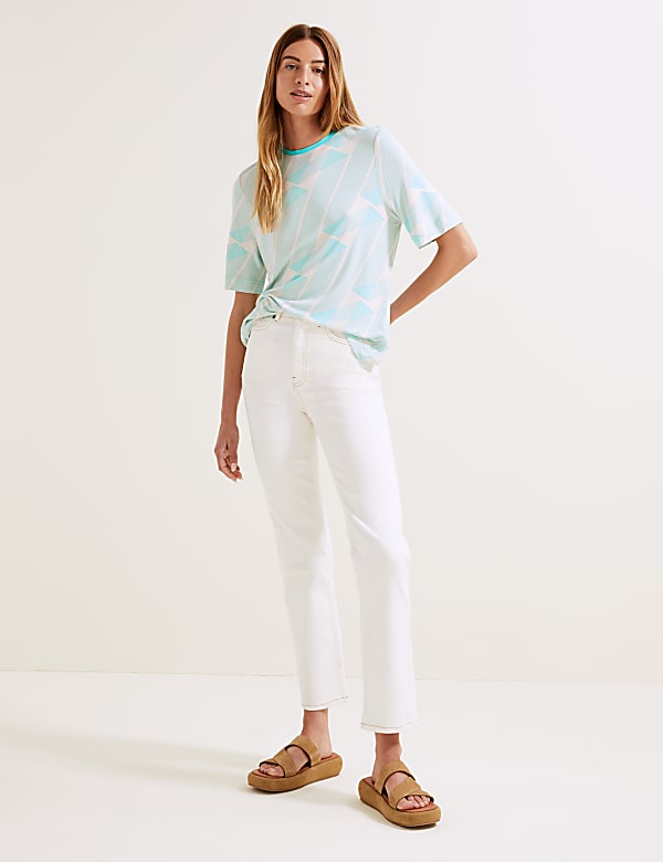 Printed Crew Neck Short Sleeve T-Shirt