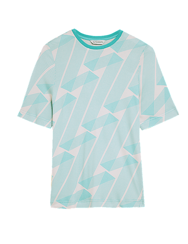 Printed Crew Neck Short Sleeve T-Shirt