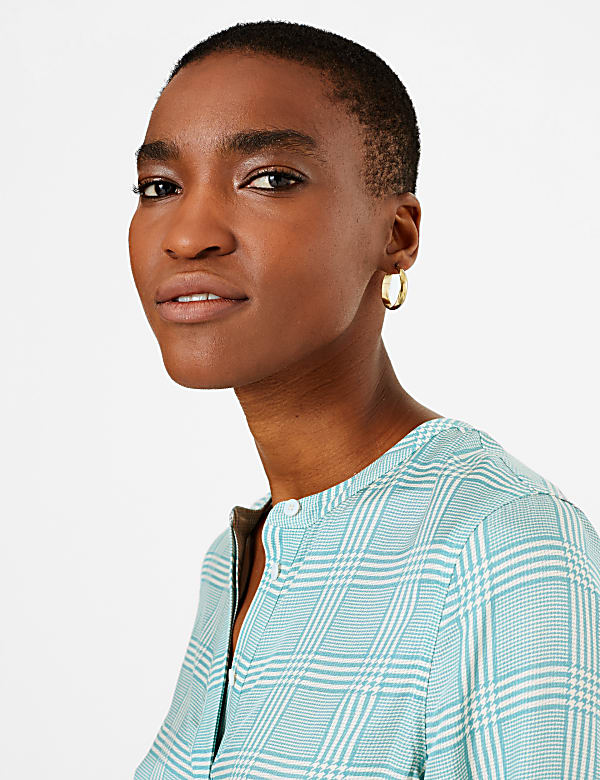 Checked Midi Shirt Dress