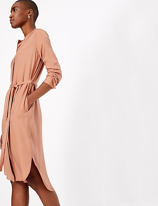 Button Detailed Shirt Dress