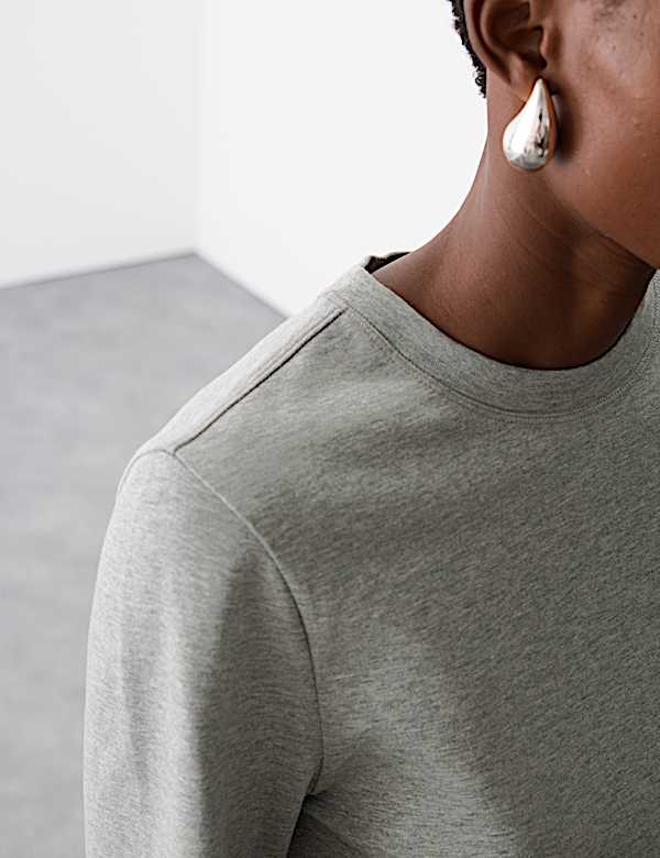 Cotton Rich Crew Neck Top - CA