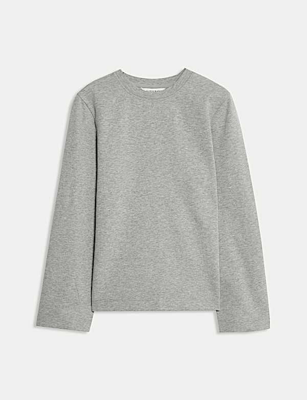 Cotton Rich Crew Neck Top - CA