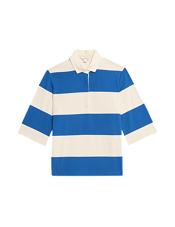 Striped Relaxed Polo Shirt