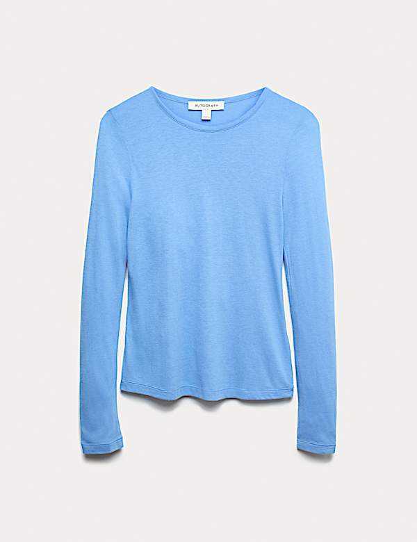 Crew Neck Top with Silk - LU