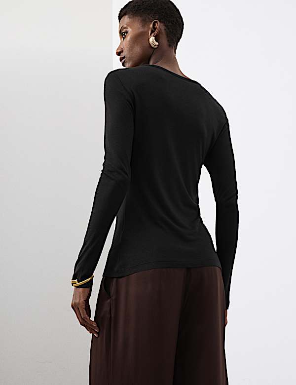 Crew Neck Top with Silk